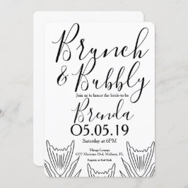 ミニマリスト フローラル ボタニー 花 線画 ウェディング 招待状