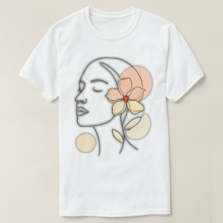 ミニマリスト フローラル Tシャツ
