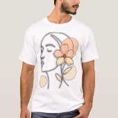 ミニマリスト フローラル Tシャツ (正面)