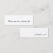 ミニマリスト ブックマーク | 現代のプロモーションデザイン スキニー名刺 (正面/裏面)