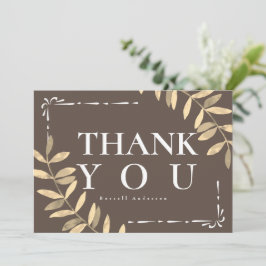 ミニマリスト・ブラウン サンキューカード