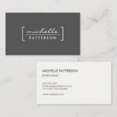 ミニマリスト/ブラケット装飾（グレー） 名刺 (正面/裏面)
