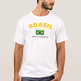 ミニマリスト ブラジル タイポグラフィック グラフィック Tシャツ