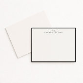 ミニマリスト ブラックボーダー 個人名入り グリーティングカード 招待状