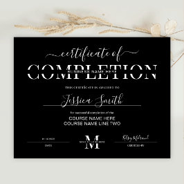 ミニマリスト・ブラック修了証賞