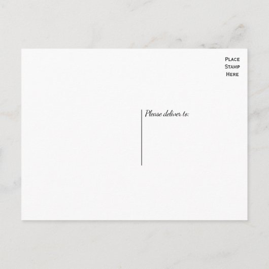 ミニマリスト·ブラック·たった今結婚しました結婚の発表 案内ポストカード (裏面)