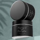 ミニマリスト ブラック ウォータープルーフ コスメティックス ジャー ラベル