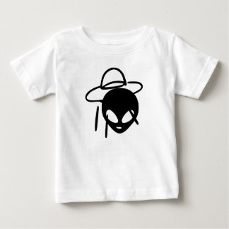 ミニマリスト ブラック エイリアン ベビーTシャツ