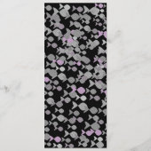 ミニマリスト ブラック エレガント ウェディング ディナー メニュー (裏面)