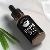 ミニマリスト ブラック ヒゲ オイル ドロッパー ボトル ラベル