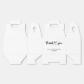 ミニマリスト ブラック&ホワイト サンクス ハート フェイバーボックス (見開き)