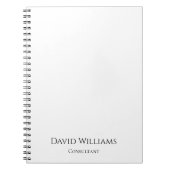 ミニマリスト ブラック ホワイト シンプル ノートブック (正面)