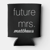 ミニマリスト・ブラック&ホワイト・フューチャー結婚・ミセス 缶クーラー (正面)