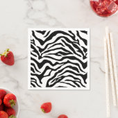 ミニマリスト ブラック ホワイト 動物柄 スタンダードカクテルナプキン (インサイチュ)