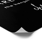 ミニマリスト ブラック ユモア ウェディング オープン バー サイン (角)