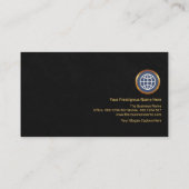 ミニマリスト·ブラッグランジク金ゴールドストライプ創立者CEO 名刺 (裏面)