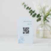 ミニマリスト・ブルー結婚フローラ エンクロージャーカード (スタンド正面)