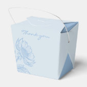 ミニマリスト・ブルー結婚フローラ フェイバーボックス (裏面サイド)