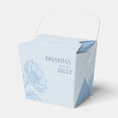 ミニマリスト・ブルー結婚フローラ フェイバーボックス (正面サイド)