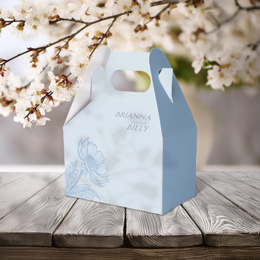 ミニマリスト・ブルー結婚フローラ フェイバーボックス