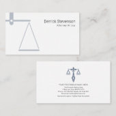 ミニマリスト・ブルー・はかりで測オブ・ジャスティス、法調停者 名刺 (正面/裏面)