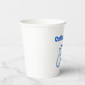ミニマリスト ブルー コーヒーロゴ 紙コップ (右)