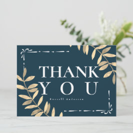 ミニマリスト・ブルー サンキューカード