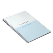 ミニマリスト ブルー ツートン ノートブック (右側)
