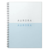 ミニマリスト ブルー ツートン ノートブック (正面)