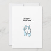 ミニマリスト ブルー バレエ ダンス リサイタル ご招待 招待状 (裏面)