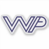 ミニマリスト ブルー WP レター シール (正面)