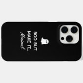 ミニマリスト・ブー・ゴースト・ハロウィン iPhone 15 Pro Max C Case-Mate iPhoneケース (裏面 (横))