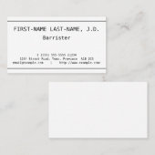 ミニマリスト、プレーン、およびシンプルビジネスカード 名刺 (正面/裏面)