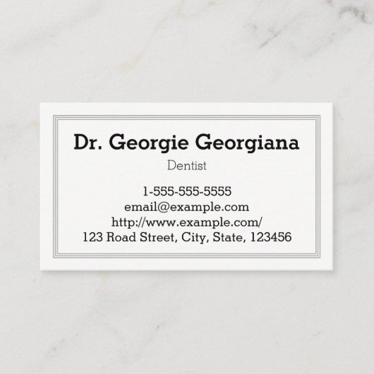 ミニマリスト、プレーン、プロフェッショナル名刺 予約カード (正面)