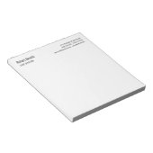 ミニマリスト プレーン ホワイト モダン ノートパッド (アングル)