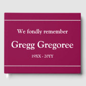 ミニマリスト、プレーン・メモリーズ・ゲストブック ゲストブック (正面)