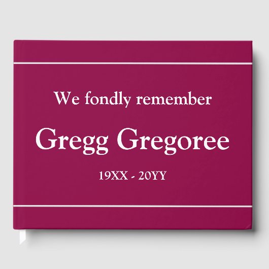 ミニマリスト、プレーン・メモリーズ・ゲストブック ゲストブック (正面)