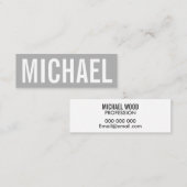 ミニマリスト·プロフェッショナルはっきりした·名刺 スキニー名刺 (正面/裏面)