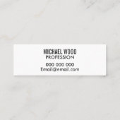 ミニマリスト·プロフェッショナルはっきりした·名刺 スキニー名刺 (裏面)