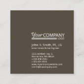 ミニマリスト、プロフェッショナル2 – トーンダークブラウン スクエア名刺 (正面)