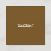 ミニマリスト、プロフェッショナル2 – トーンダークブラウン スクエア名刺 (裏面)