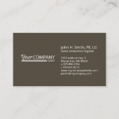 ミニマリスト、プロフェッショナル2 – トーンダークブラウン 名刺 (正面)