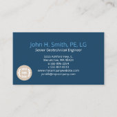 ミニマリスト、プロフェッショナル2 – トーンネイビーブルー 名刺 (正面)