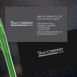 ミニマリスト、プロフェッショナル2 – トーンブラック炭 名刺