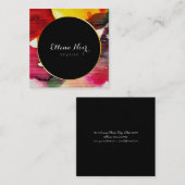 ミニマリスト、プロフェッショナル、エレガントなモダン スクエア名刺 (正面/裏面)