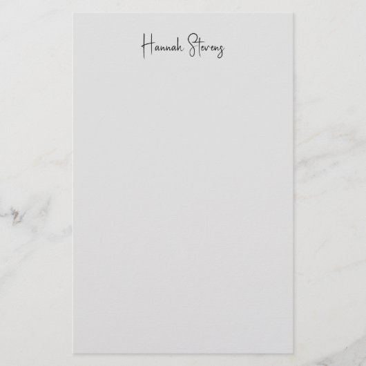 ミニマリスト プロフェッショナル モダン カリグラフィー 便箋 (正面)