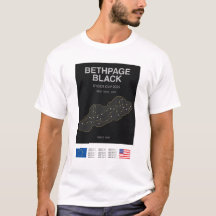 ミニマリスト ベスページ ブラック ライダーカップ ライン プリント Tシャツ