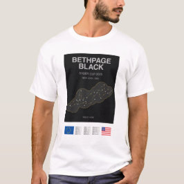 ミニマリスト ベスページ ブラック ライダーカップ ライン プリント Tシャツ