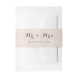 ミニマリスト ベリーバンド - オーダーメッセージ 招待状ベリーバンド