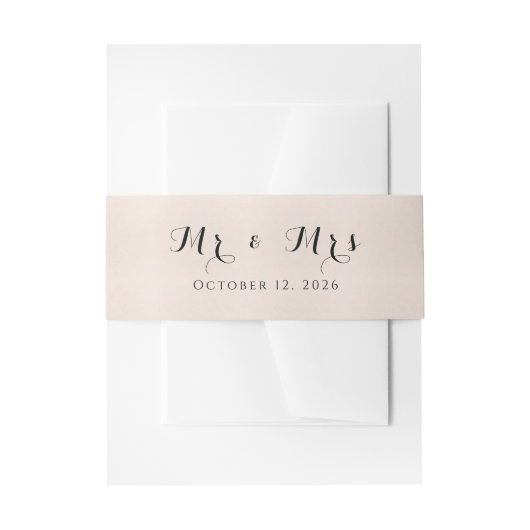 ミニマリスト ベリーバンド - オーダーメッセージ 招待状ベリーバンド (正面例)